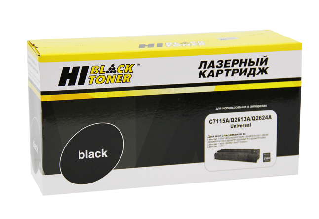 Картридж лазерный универсальный Hi-Black (HB-C7115A/ Q2613A/ Q2624A) для HP LJ 1200/ 1300/ 1150, чёрный (2500 стр.)