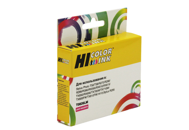 Картридж Hi-Black (HB-T0826) для Epson Stylus R270/ R295/ R390/ RX590/ T50, светло-пурпурный