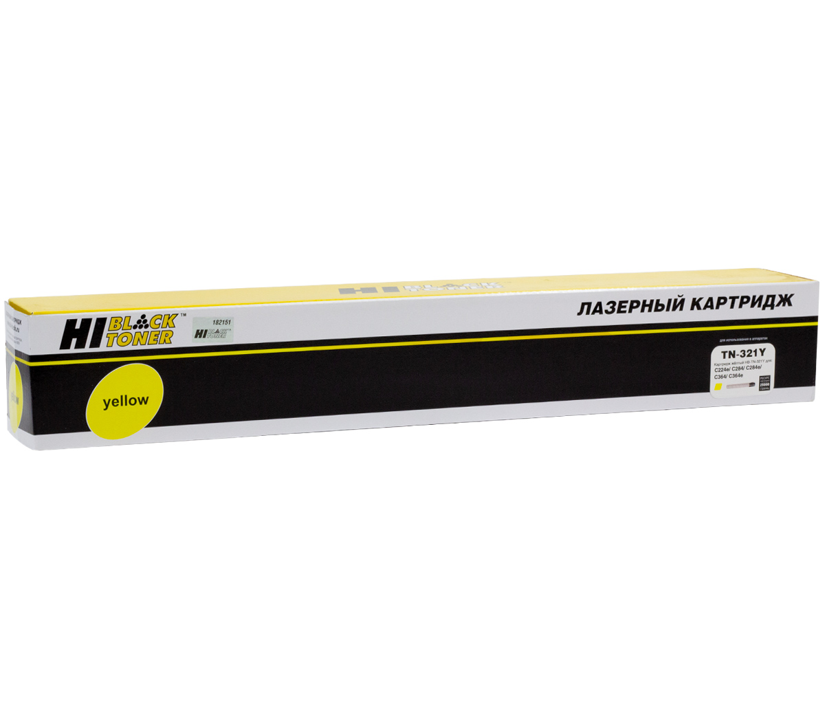 Тонер-картридж Hi-Black (HB-TN-321Y) для Konica Minolta bizhub C224/ C284/ C364, жёлтый (25000 стр.)
