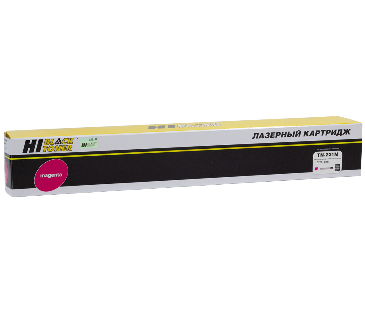 Тонер-картридж Hi-Black (HB-TN-221M) для Konica Minolta bizhub C227/ C287, пурпурный (21000 стр.)