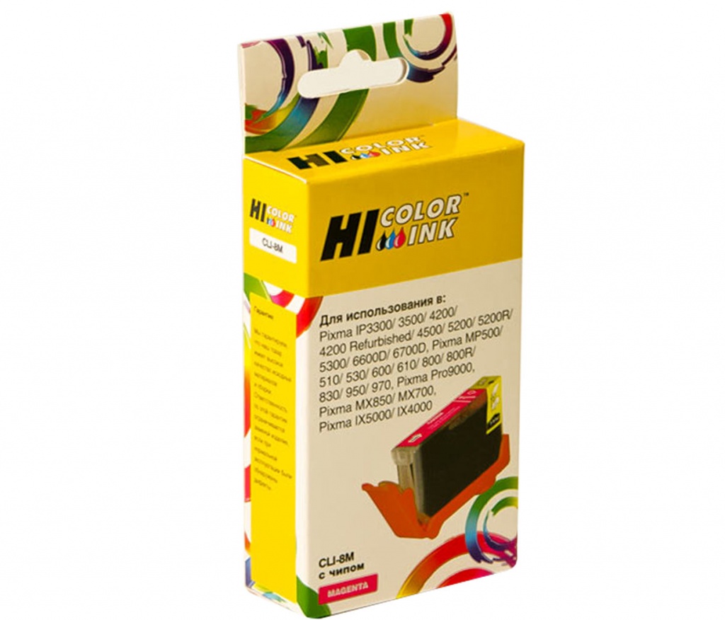 Картридж Hi-Black (HB-CLI-8M) для Canon PIXMA iP4200/ iP6600D/ MP500, пурпурный