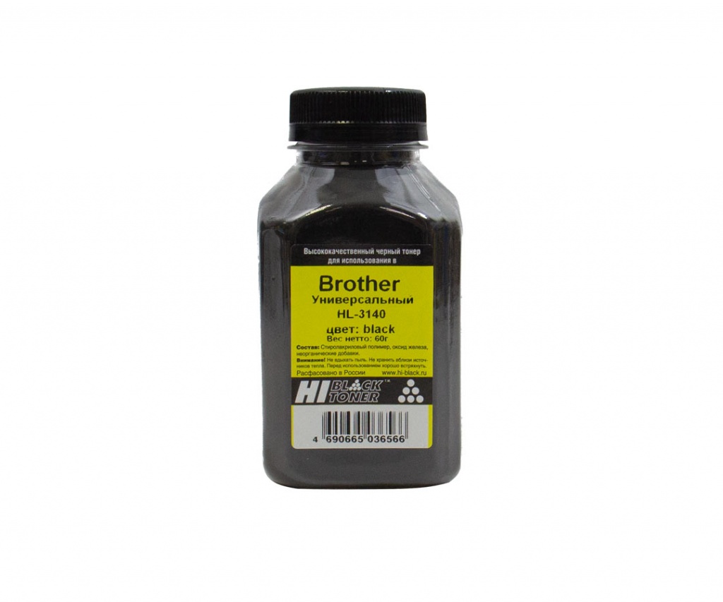Тонер универсальный Hi-Black (TN-241BK) для Brother HL-3140, чёрный (60 гр.)