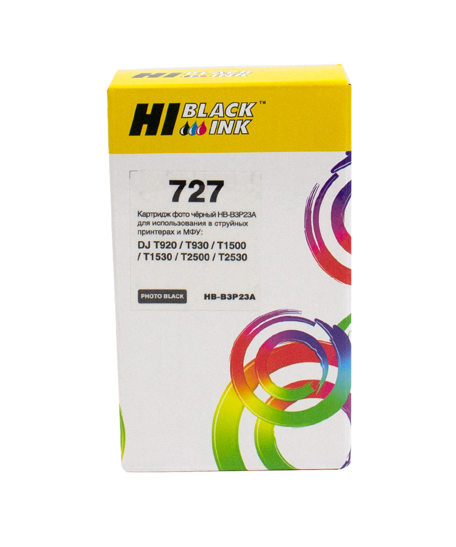 Картридж Hi-Black (HB-B3P23A) для HP DesignJet T920/ T1500, №727, чёрный фото
