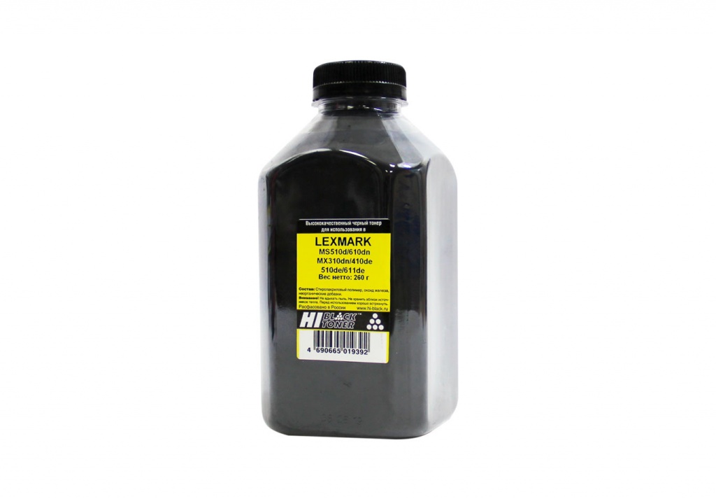Тонер Hi-Black (60F5H0E) для Lexmark MS510d/ MS610dn/ MX310dn/ MX410de, чёрный (260 гр.)