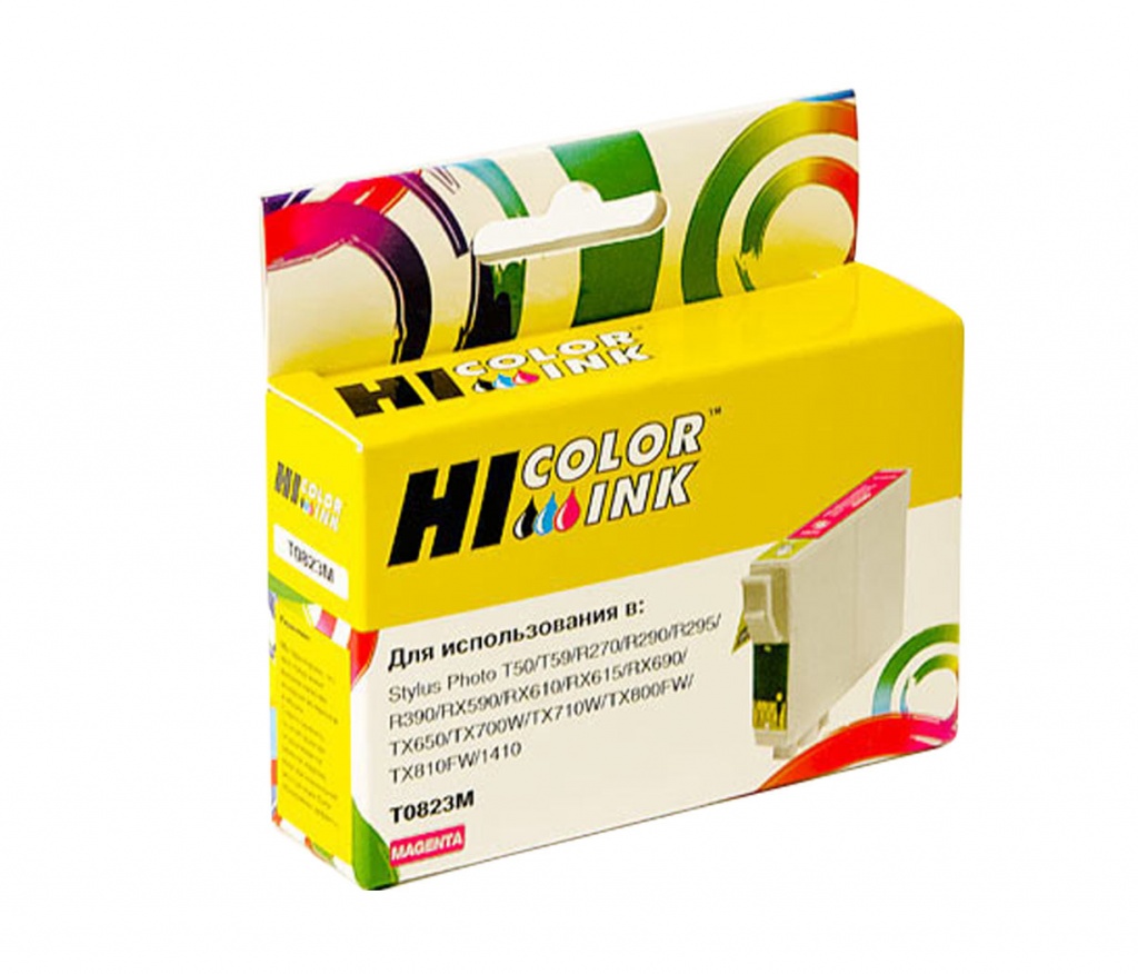 Картридж Hi-Black (HB-T0823) для Epson Stylus R270/ R295/ R390/ RX590/ T50, пурпурный