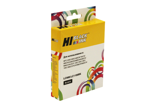 Картридж Hi-Black (HB-LC-980Bk/ LC-1100Bk) для Brother DCP-145C/ DCP-165С/ MFC-250С, чёрный