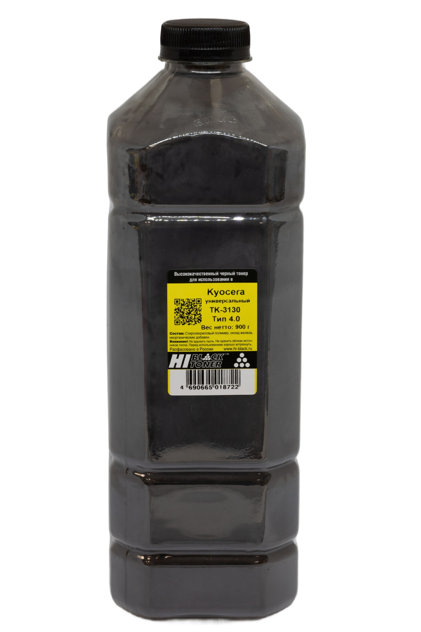 Тонер универсальный Hi-Black (TK-3130) для Kyocera ECOSYS M3550/ FS-4200DN, Тип 4.0, чёрный (900 гр.)