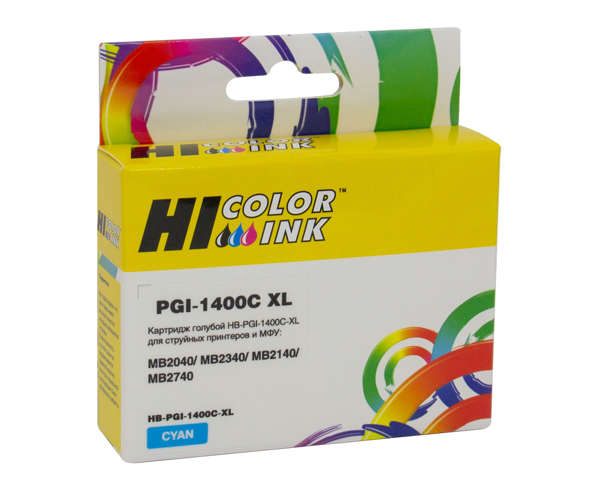 Картридж Hi-Black (HB-PGI-1400C-XL) для Canon MAXIFY MB2040/ MB2140/ MB2340/ MB2740, голубой