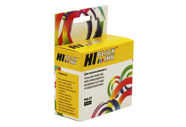 Картридж Hi-Black (HB-PG-37) для Canon PIXMA iP1800/ iP2500/ MP140/ MX300, чёрный