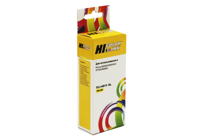 Картридж Hi-Black (HB-CLI-451Y-XL) для Canon PIXMA iP7240/ MG6340/ MG5440, жёлтый