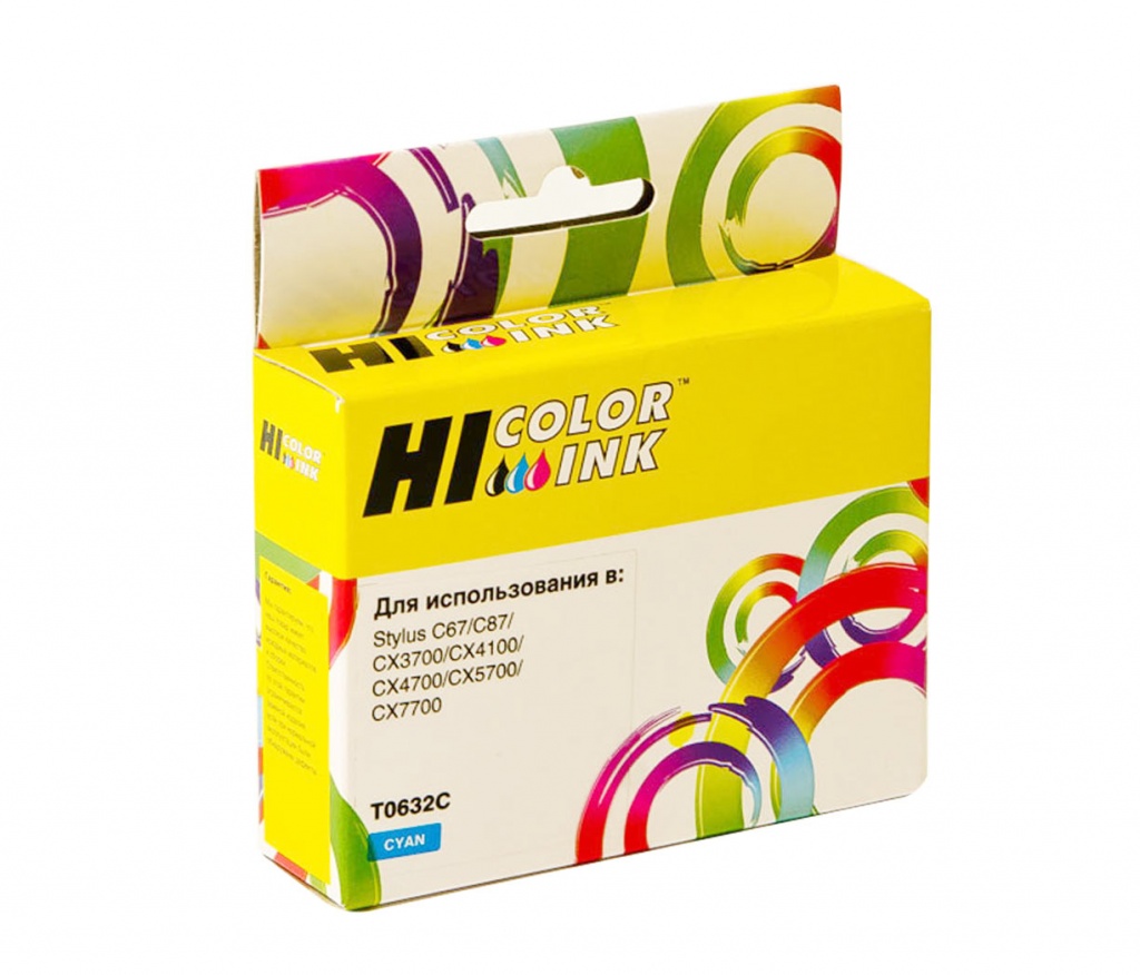 Картридж Hi-Black (HB-T0632) для Epson Stylus C67/ C87/ CX3700/ CX4100/ CX4700, голубой