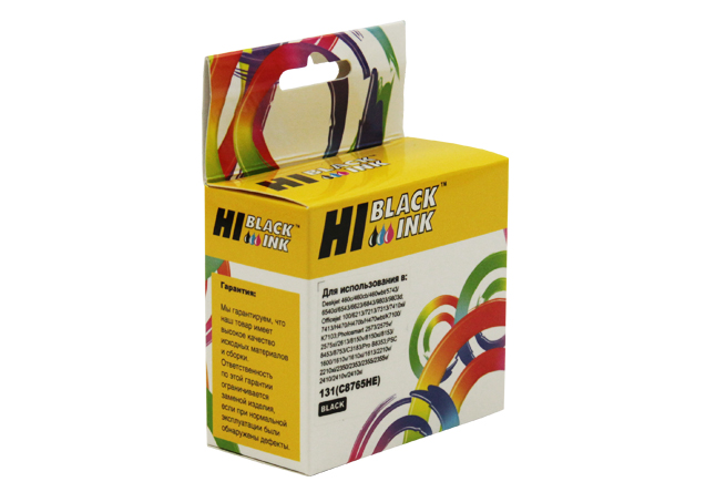 Картридж Hi-Black (HB-C8765HE) для HP DeskJet 460C/ 5743/ OfficeJet 6213/ 7213/ 7313/ 7413, №131, чёрный