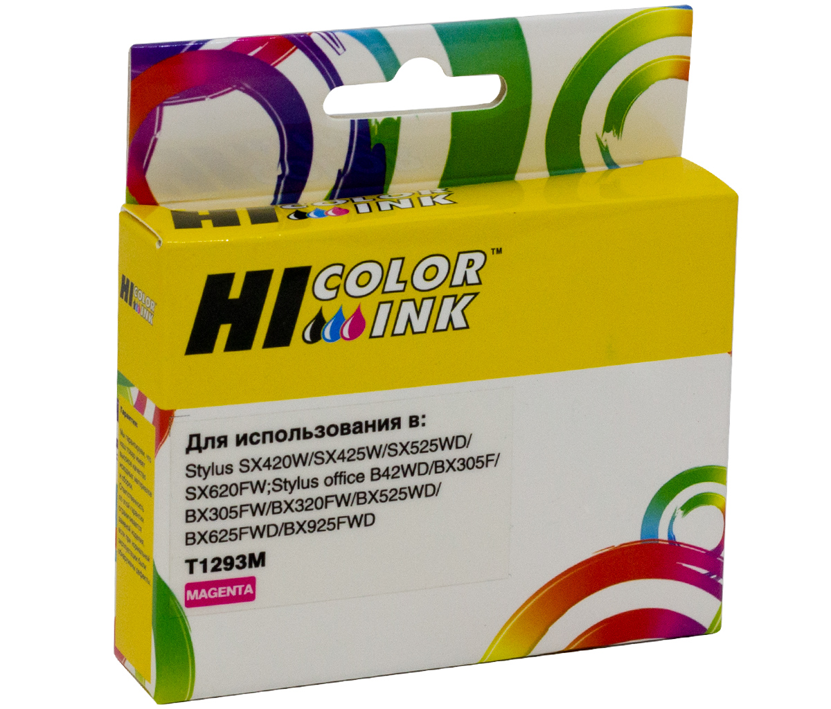 Картридж Hi-Black (HB-T1293) для Epson Stylus SX230/ SX235W/ SX420W/ SX425W/ BX305F, пурпурный