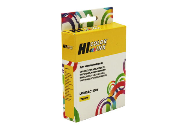 Картридж Hi-Black (HB-LC-980Y/ LC-1100Y) для Brother DCP-145C/ DCP-165С/ MFC-250С, жёлтый