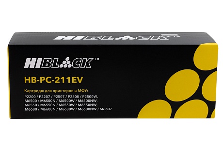 Картридж Hi-Black (HB-PC-211EV) для Pantum P2200/ P2207/ P2500/ M6500/ M6550 (211P), чёрный (1600 стр.)