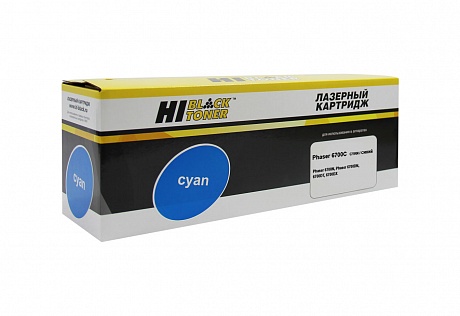 Тонер-картридж Hi-Black (HB-106R01523) для Xerox Phaser 6700, голубой (12000 стр.)