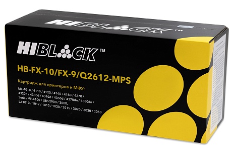 Картридж лазерный Hi-Black (HB-FX-10/FX-9/Q2612-MPS) для Canon i-SENSYS MF-4018/ 4120/ 4140/ 4150/ 4270, чёрный (6000 стр.)