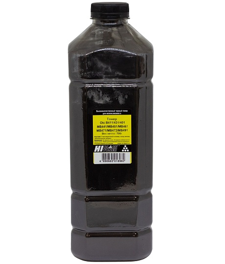 Тонер Hi-Black (44917608) для Oki B411/ B431/ MB441/ MB451/ MB491, сферический, чёрный (700 гр.)