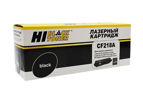Тонер-картридж Hi-Black (HB-CF218A) для HP LJ Pro M104/ MFP M132, чёрный (1400 стр.)